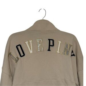 Victoria’s Secret Love Pink Beige Zip-Up Jacket